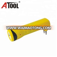 Hot selling portable ABS plastic rechargeable Brazil plug led torch flashlight