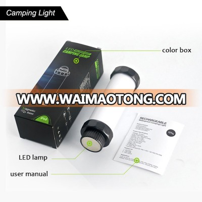 Battery Operated Mini Portable Hanging Lantern Waterproof Led Light Magnetic Camping Light USB Torch Light Rechargeable